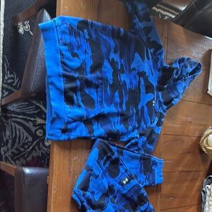 Under Armour Blue and Black Camo Hoodie and Pants Set